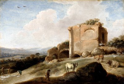 Landschaft mit römischer Ruine von Carel Cornelisz De Hooch